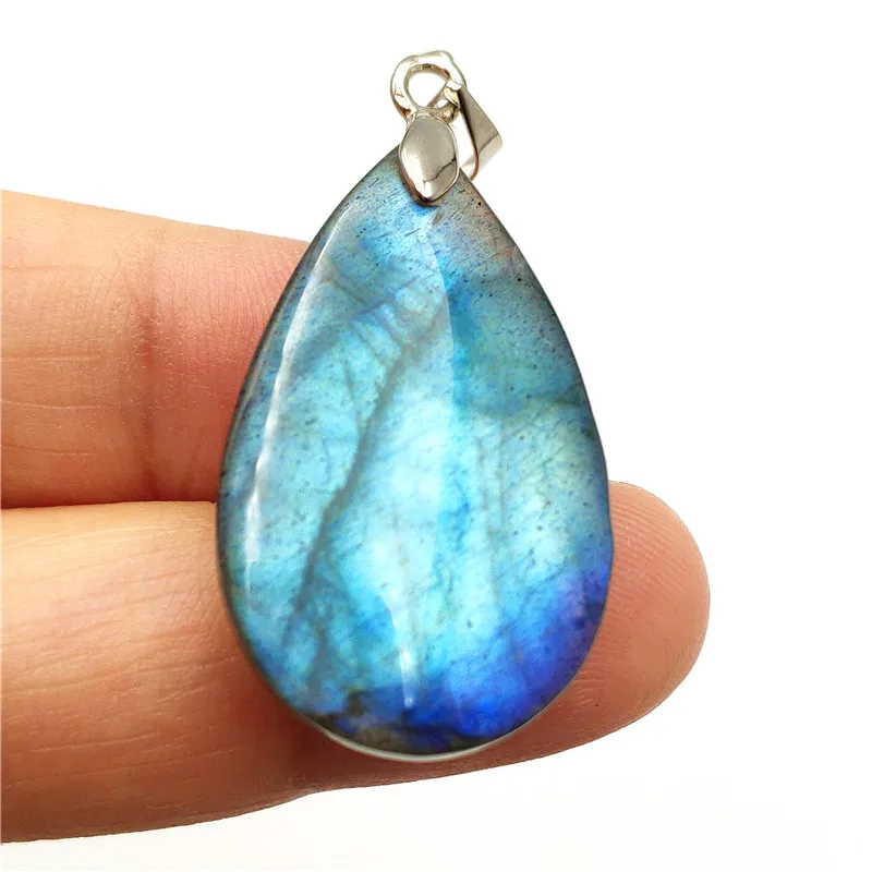 Подвеска из натурального Лабрадорита для женщин и мужчин лунный камень