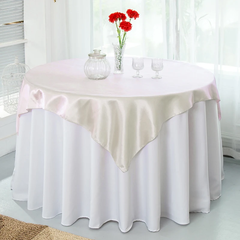 1 шт. Декоративная скатерть 145X145 см 22 цвета|table cloth overlay|satin tableclothtable |