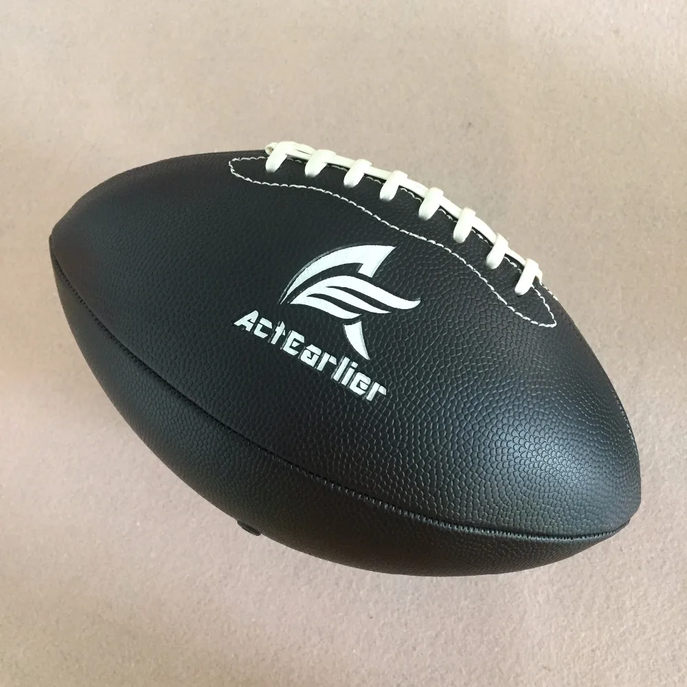 Для регби спортивных официальных размеров 9 черный цвет американский футбол мяч