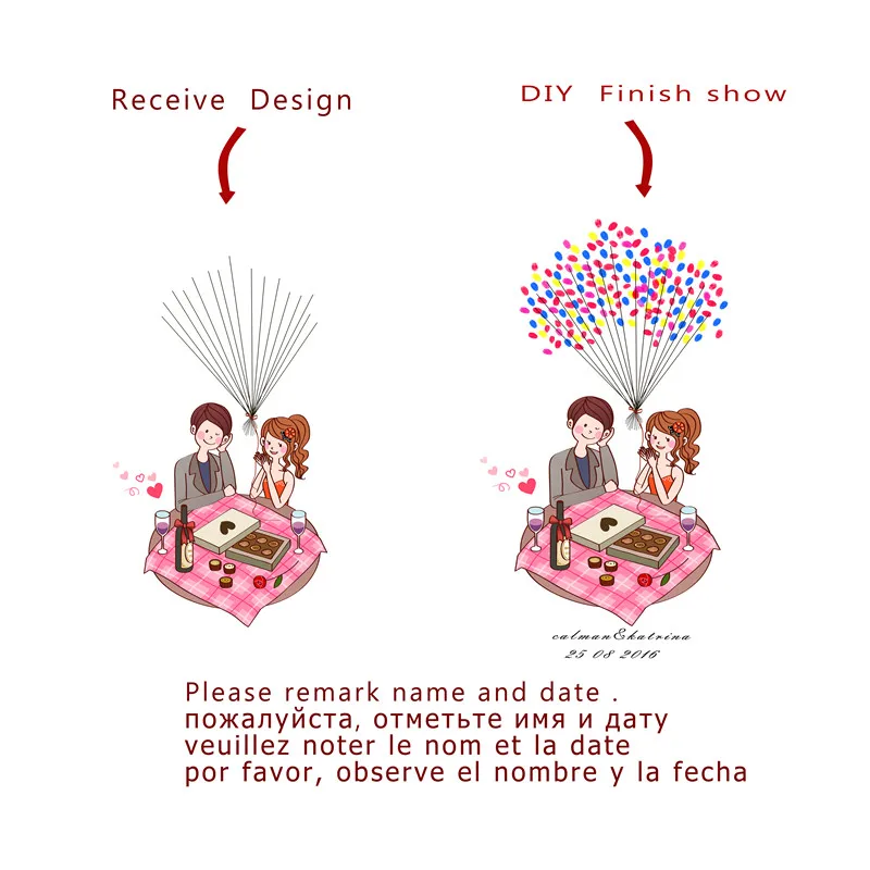 Восхитительная Милая любовь ужин специальный подарок DIY сувенирная Гостевая
