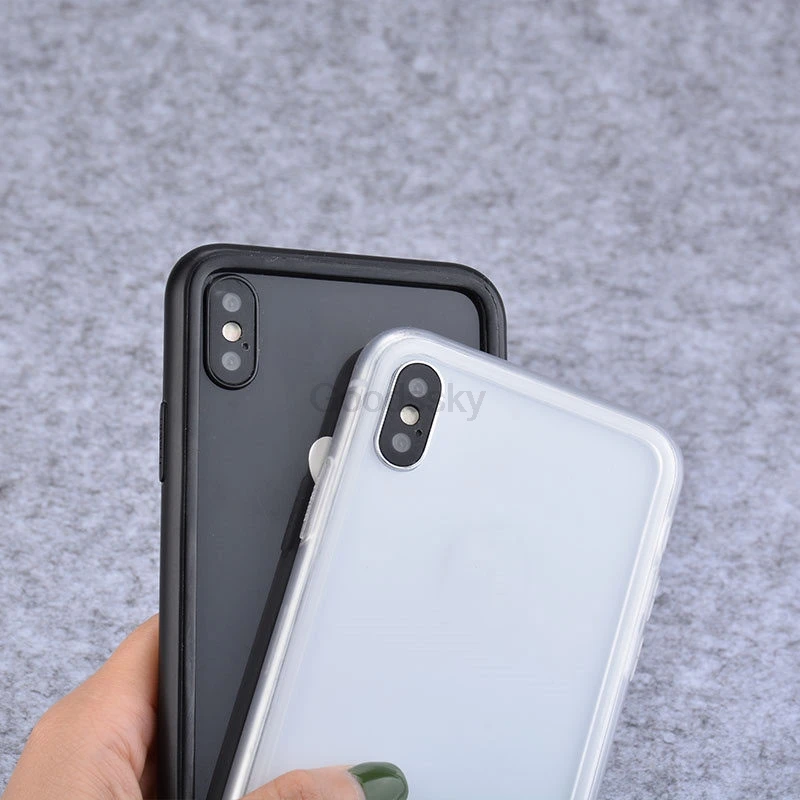 Тонкий силиконовый чехол-бампер для iPhone 6, 6 S, 7, 8 Plus, Защитная мягкая рамка для iPhone X, XR, Xs, Max, противоударный бампер, Fundas Capa