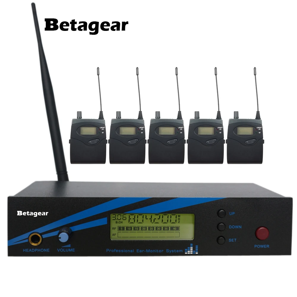 Передатчик Betagear 300iemg2 G2 uhf система мониторинга в ушах 5 ресиверов персональный