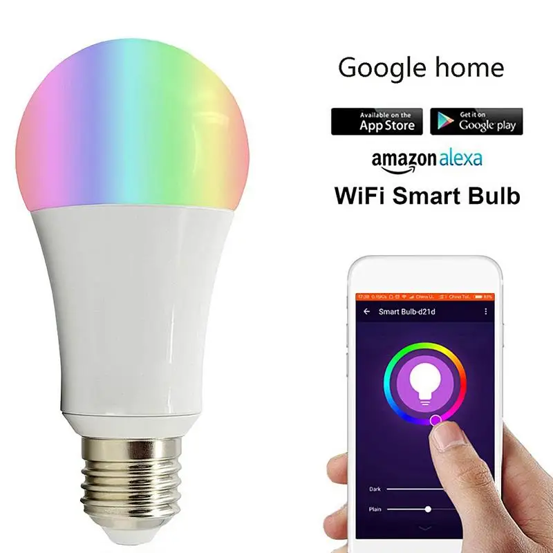 Vintagelll Смарт RGBW Wi Fi Беспроводной светодиодный лампы Управление 18 Вт E27 B22 RGB с