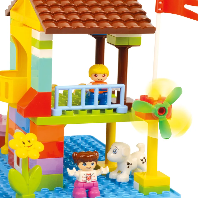 Строительные блоки Duplo 168 шт. DIY парк образование игрушки в сборе девушки подарки