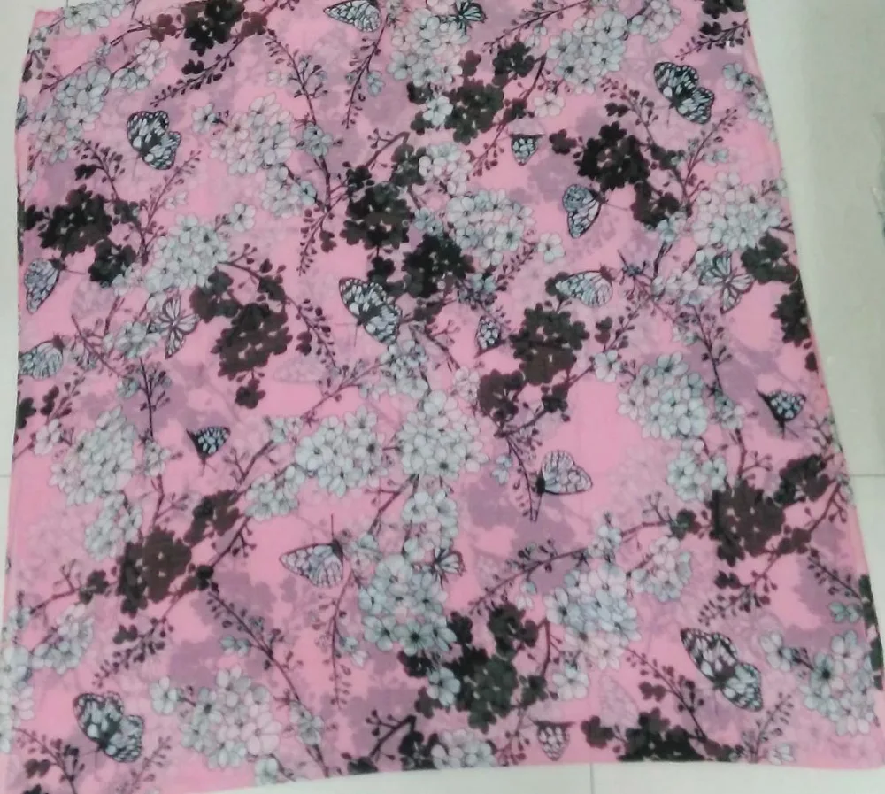 

2016 Newest Leaf And Flower Print Scarf Fashion Women Butterfly Tree Branch Print Scarves Shawl Wrap Hijab Scarf Free Shipping