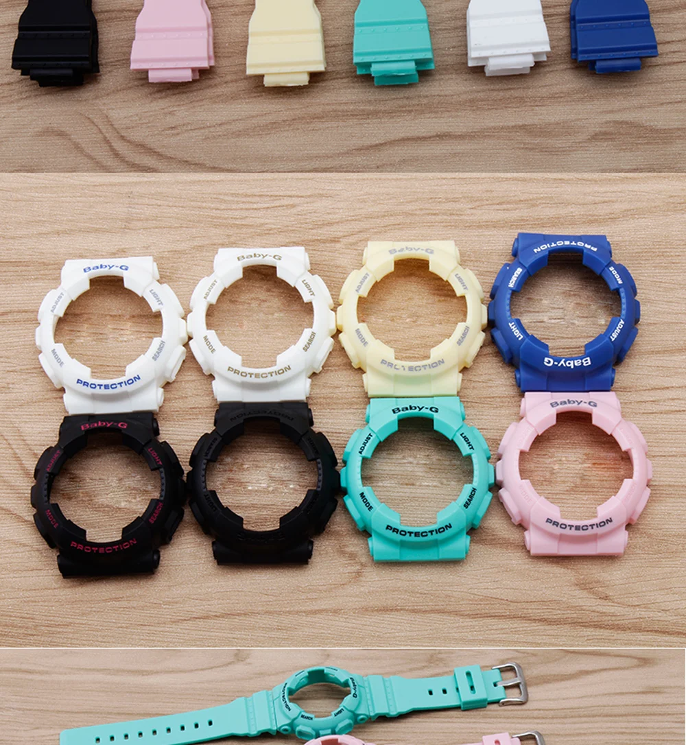 PEIYI Silicone Watchband Replacement Casio BABY-G BA-110 111 112 3A 4A2 Rubber Strap Sports Waterproof Lady Watch Chain