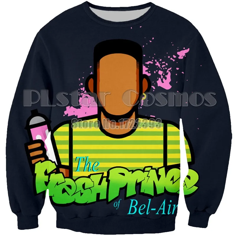 color as the picture PLstar Cosmos брендовый женский/мужской пуловер с 3d принтом Fresh Prince of Bel Air Will Smith, толстовка с принтом, топы с вязаными воротниками с длинными рукавами - Цвет: color as the picture