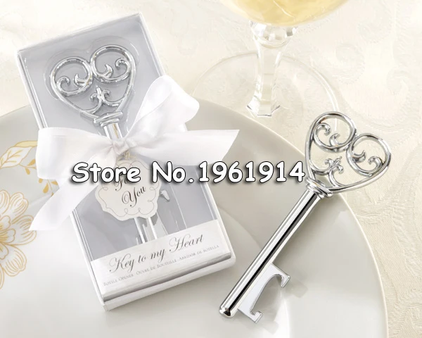 100 шт./лот праздничные принадлежности ключ к моему сердцу открывалка для бутылок