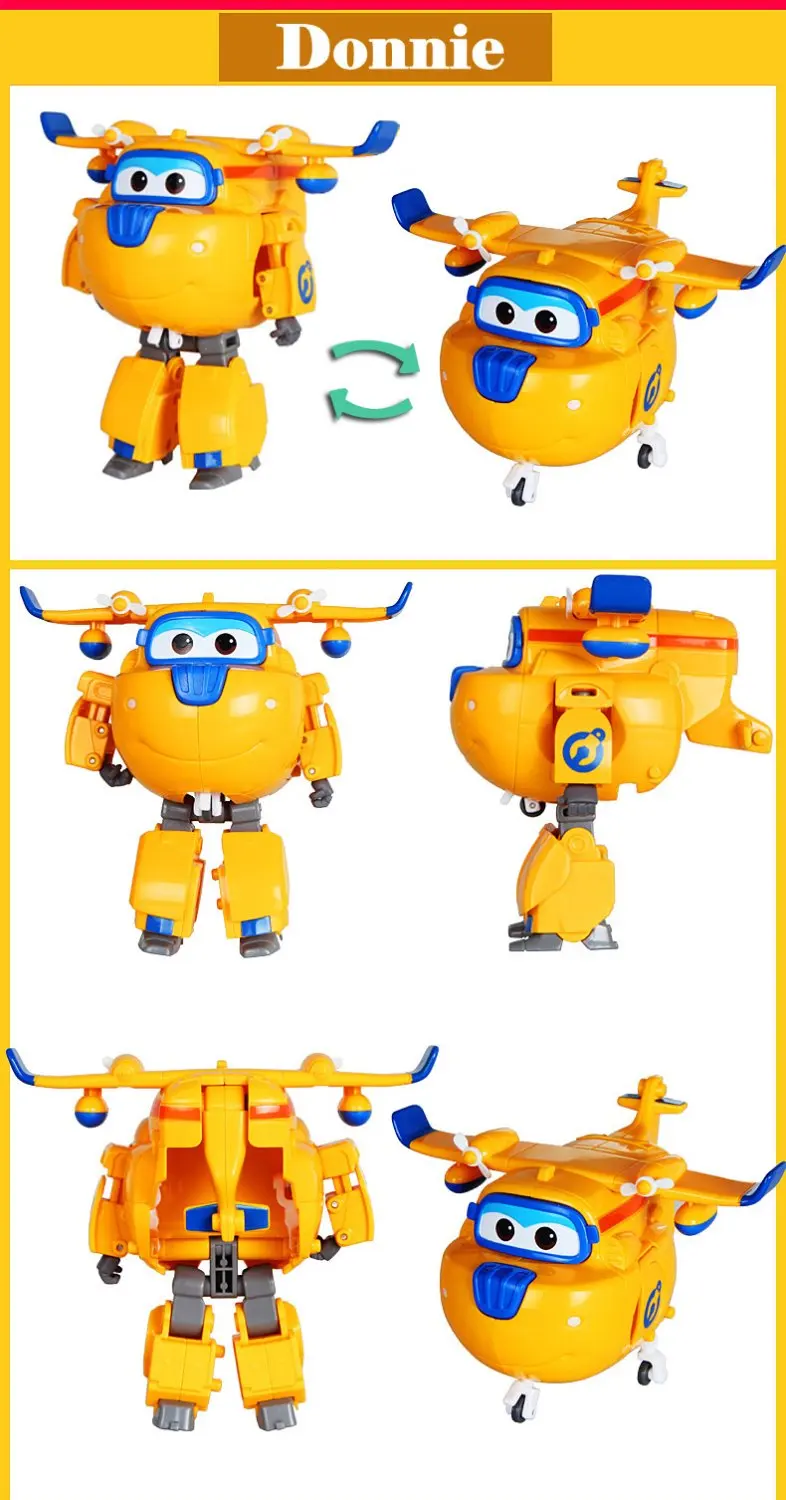 15 см Donnie Super Wings большой размер Самолеты Трансформация Робот фигурки игрушки Супер крыло мини Джетт игрушка для Рождественский подарок