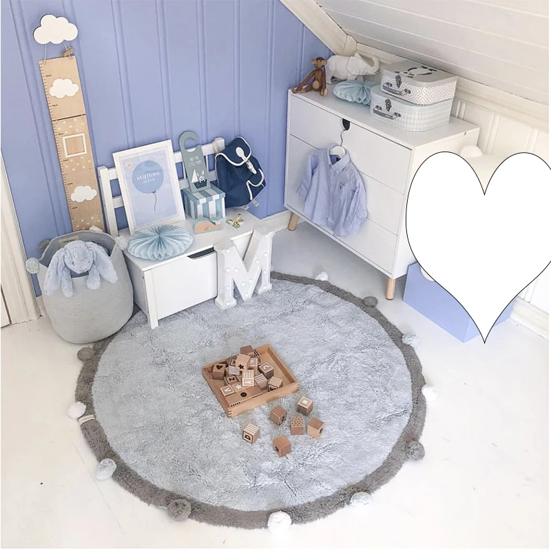 Детский игровой коврик для детской комнаты высококачественный ковер круглый