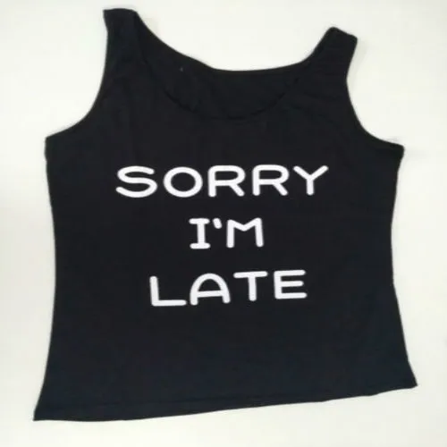 Sorry I'm Late/Семейные комплекты для мамы и меня женская футболка блузка