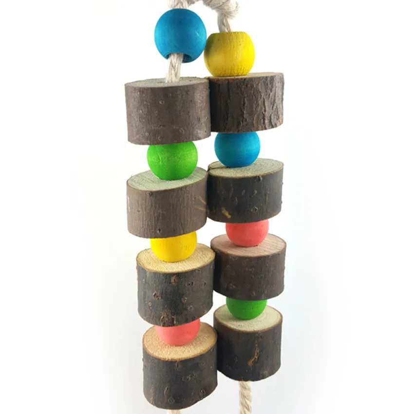 Фиолетовая звезда питомец попугай деревянные веревки кусающая игрушка