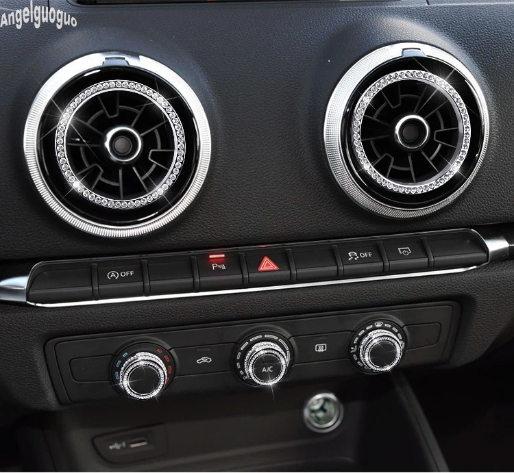 Для AUDI A3 2014 17 S3 автомобильный Кондиционер Выход украшения кольца ручка Крышка