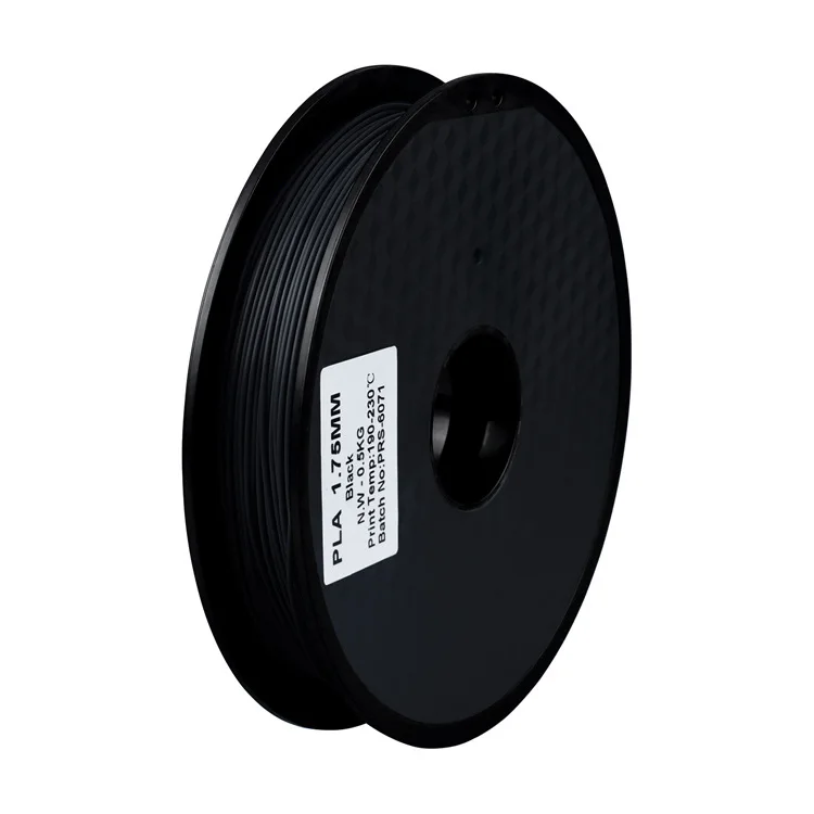 New 3D printer 1.75 mm 0.5KG PLA 3D printer Filament 3D Printing Materials Hot sale Best prise High quality in china 12 colour - Color: Black
