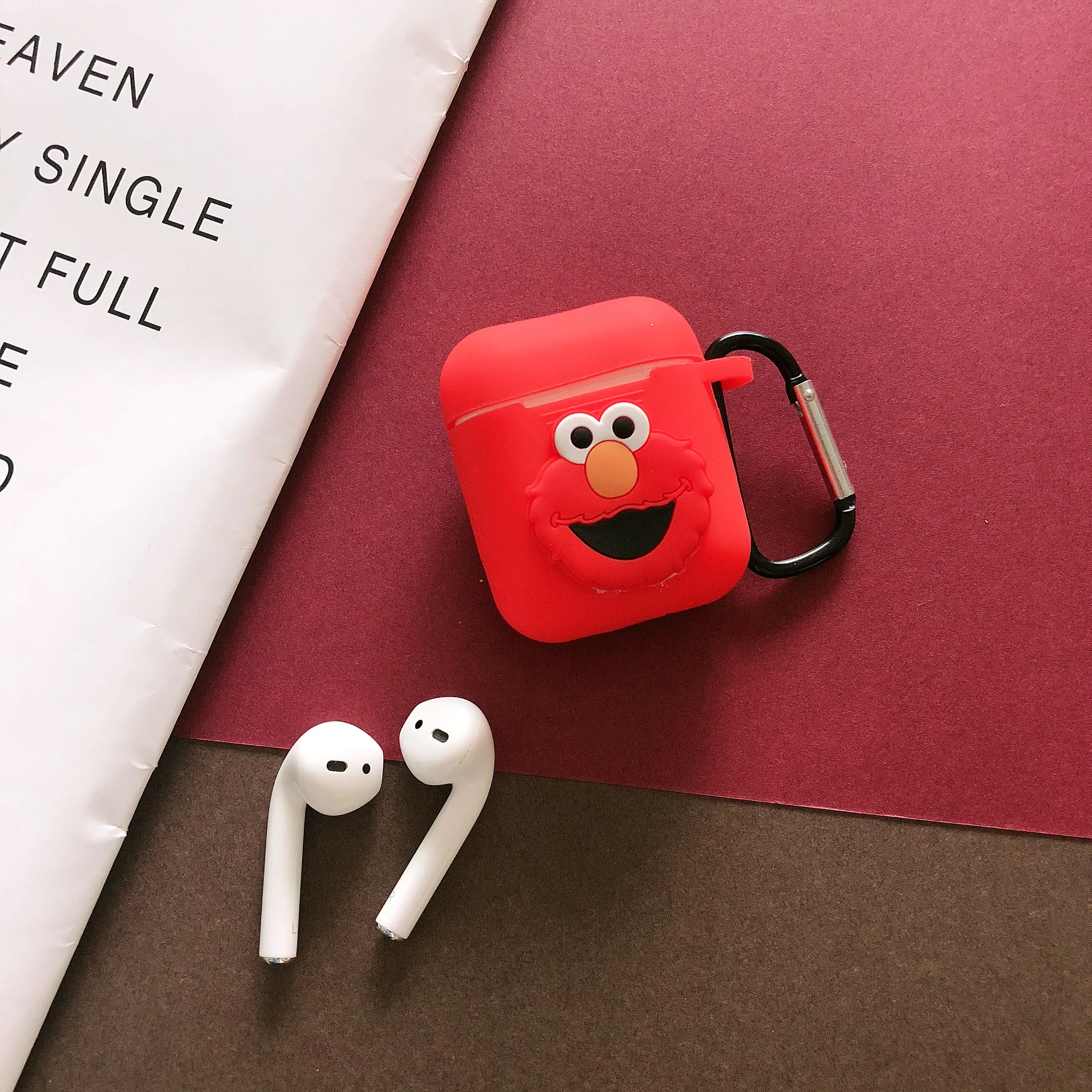 4 Милый мультфильм анпанман байкинман чехол для Apple Airpods Улица Сезам Элмо Рекс Зеленый Динозавр Kawaii силиконовый чехол AirPods2 - Цвет: 4