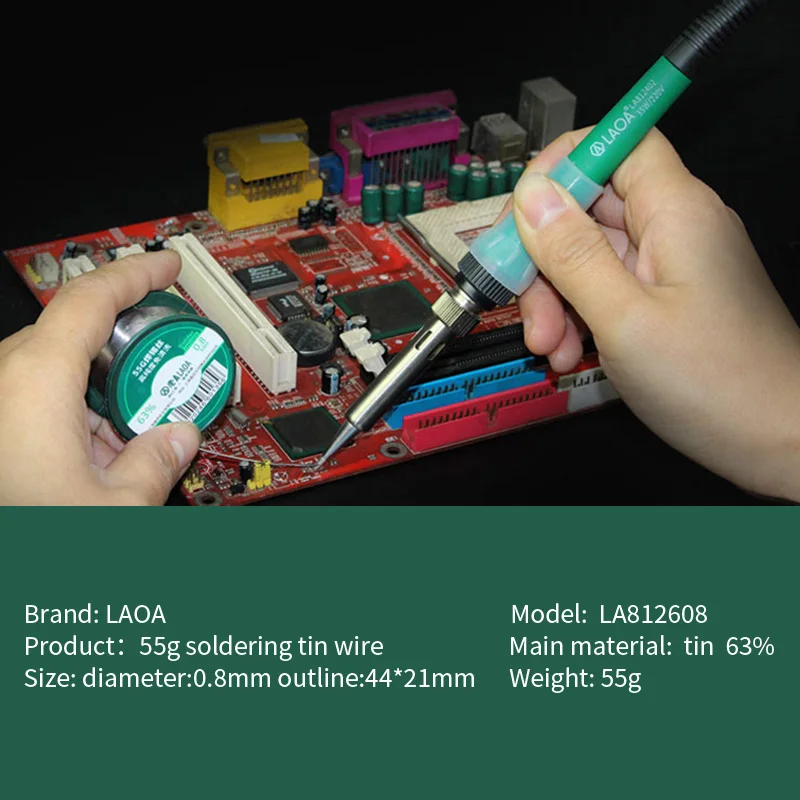 LAOA Solder Wire 63% Tin Content 0.8mm Wick Rosin Core Lead Wires Welding Flux | Инструменты