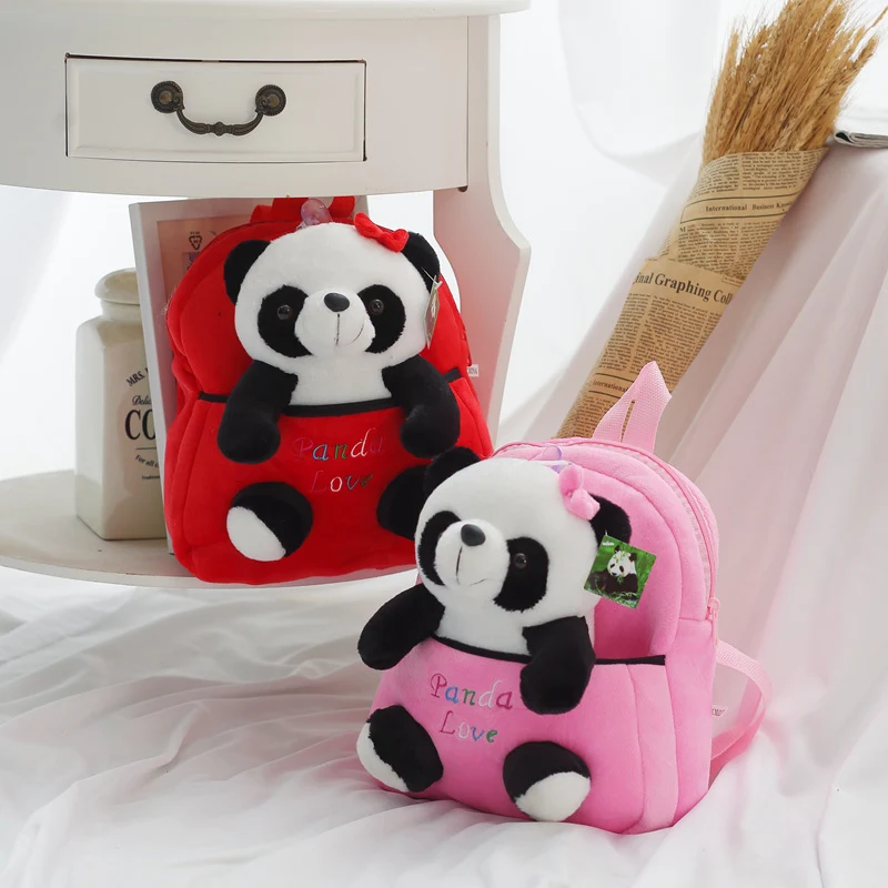 Плюшевый рюкзак Кукла-панда 2-в-1 школьный ранец для малышей детского сада Детская