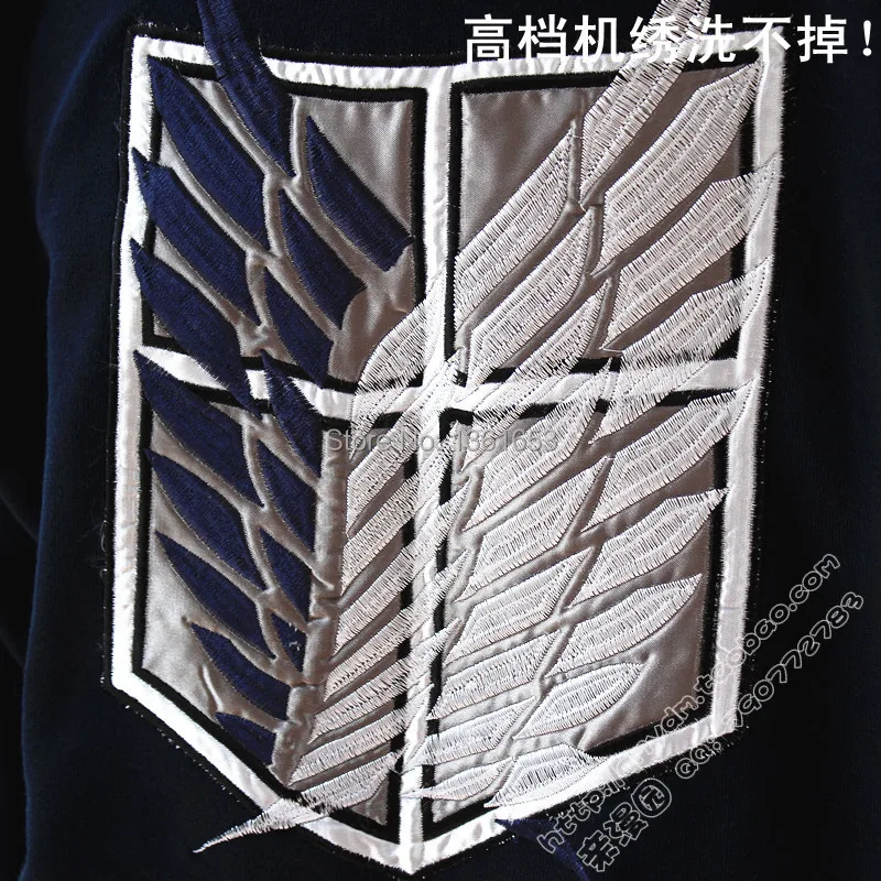 Аниме атака на Титанов куртка Толстовка Косплей Костюм Shingeki no Kyojin Eren Jaeger Вышивка