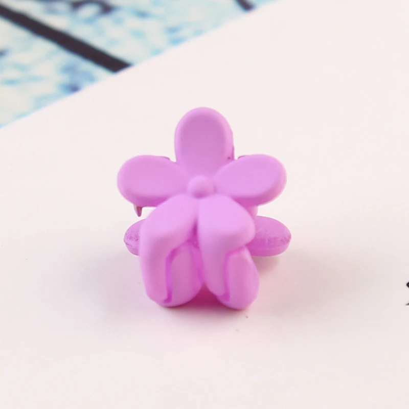 10 pcs New Fashion Baby Girls Small Hair Claw Cute Candy Color flower Hair Jaw Clip Children Hairpin Hair Accessories Wholesale