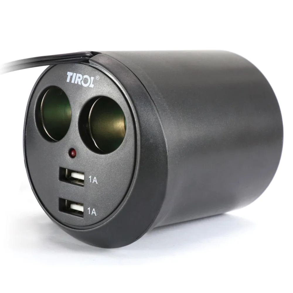 Tirol T16313cNew 12 В 2 способа с чашка USB держателем Авто сигаретный прикуриватель