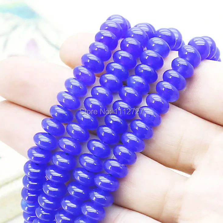 5x8мм темно-синий халцедон аксессуары для поделок свободные бусины Abacus Diy