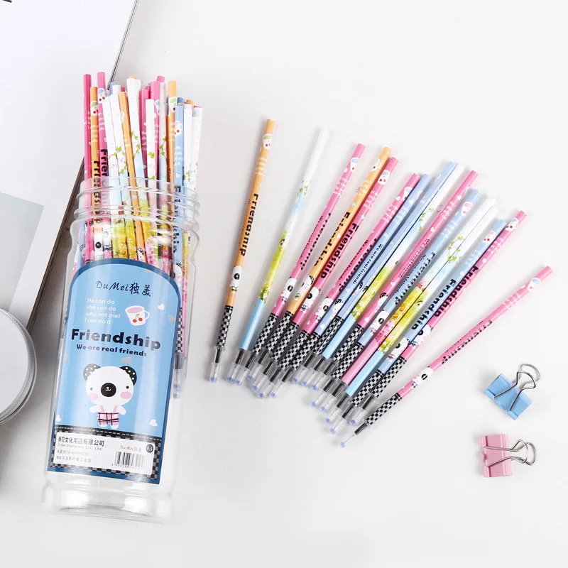 100 шт. Бумага Коврики Inkjoy стержни для гелевых ручек 0 5 мм черный записи плавно