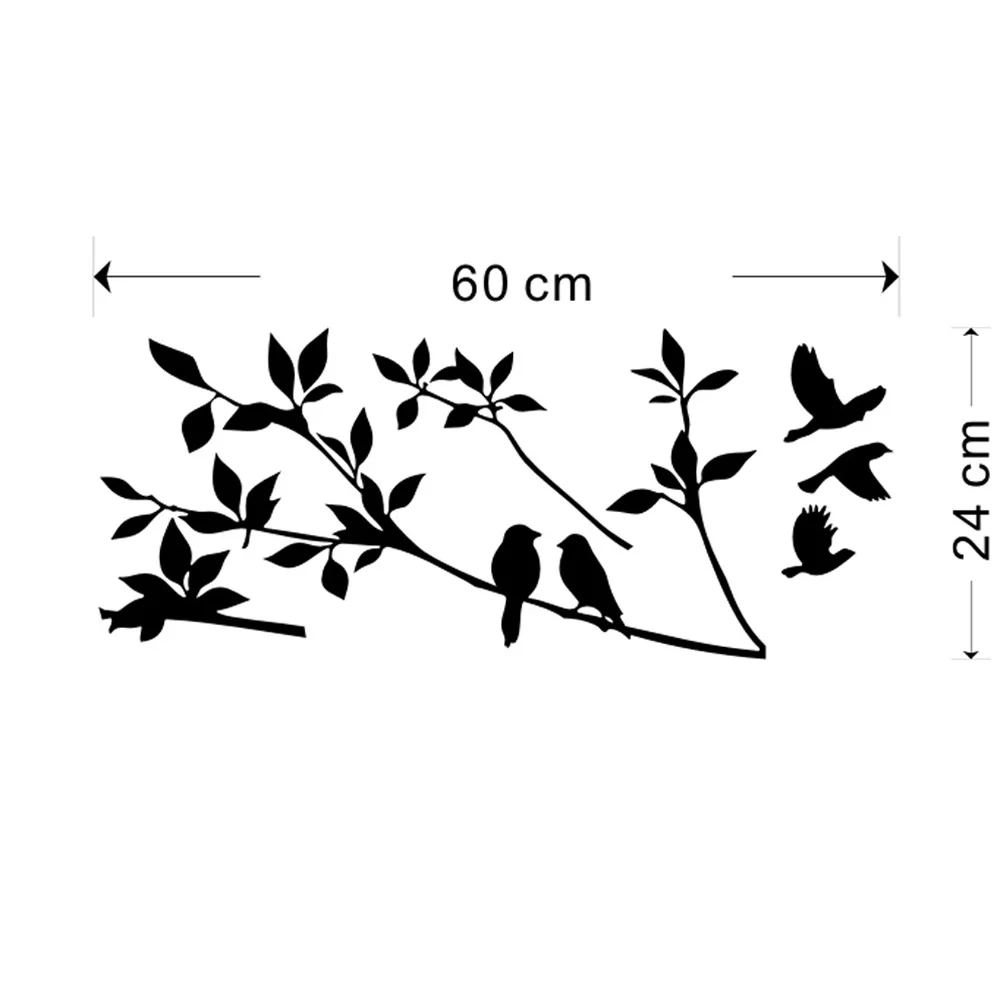 Съемные ПВХ детские настенные плакаты Наклейки Летающие птицы натуральный Декор
