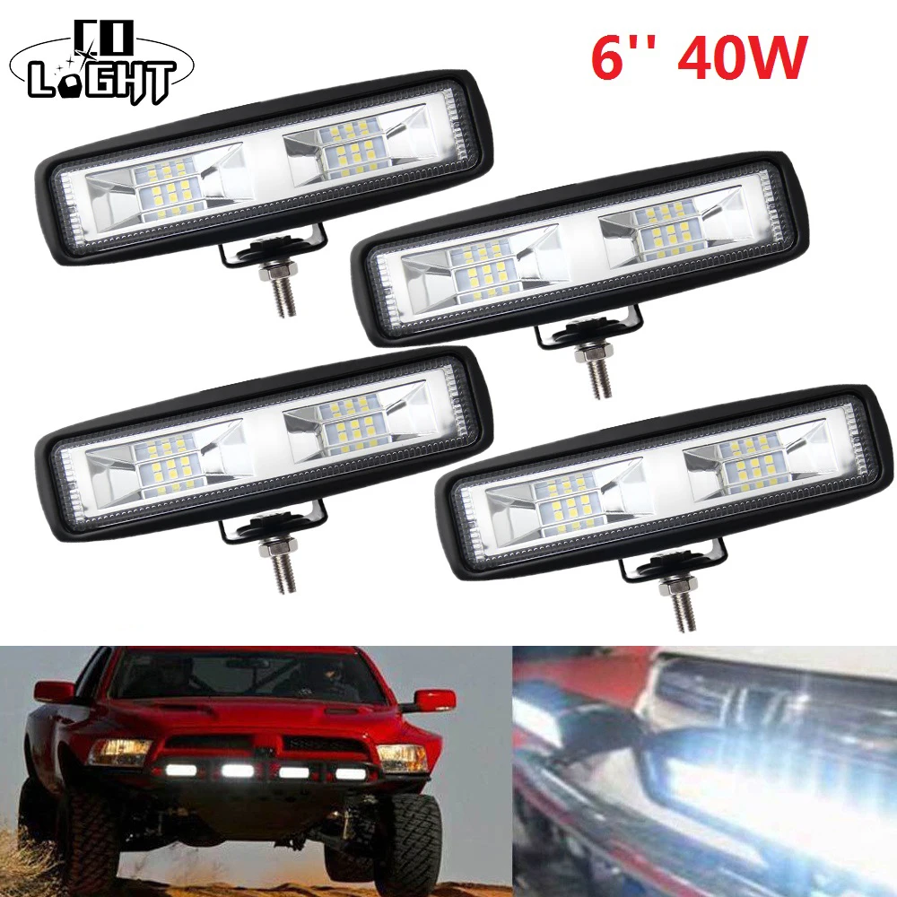CO LIGHT 4 шт. авто свет внедорожный 4X4 40 Вт Рабочий 6 дюймов 4000лм пятно для Lada 2114 Нива