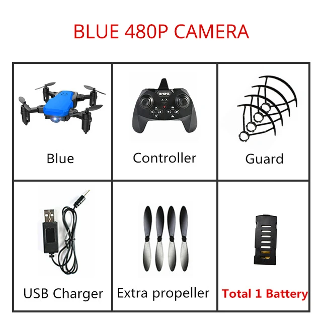 Blue 480P Camera SG800 мини-Дрон с HD камерой режим удержания высоты RC Квадрокоптер RTF WiFi FPV микро складной Вертолет VS E58 S9 S9HW M69 T10 H36 - Цвет: Blue 480P Camera