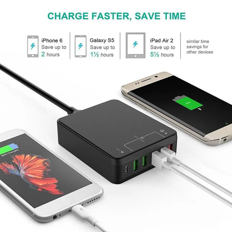 Быстрое зарядное устройство IPUMYNO QC 3 0 USB Type C для телефонов настенное Xiaomi iPhone Samsung