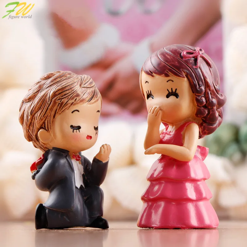 Экшн фигурки жениха и невесты (2 шт./лот) предлагают брак милые маленькие