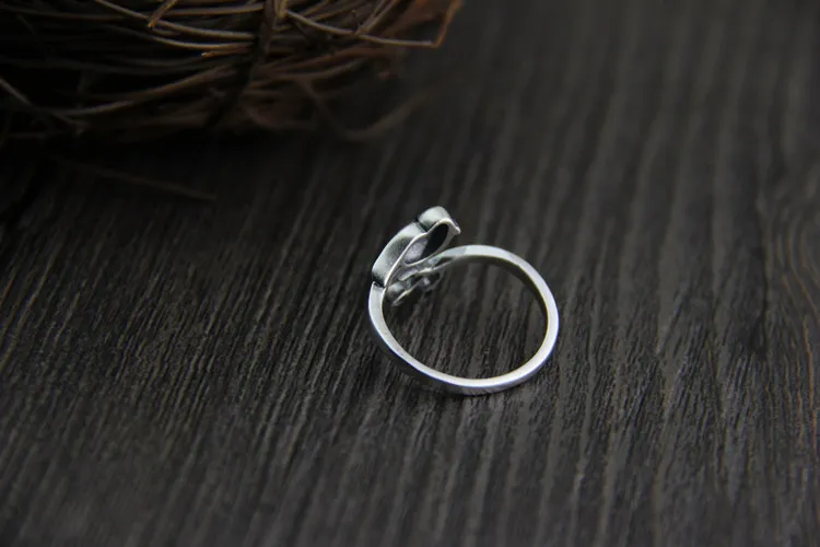 C&R 925 Sterling Silver Rings for Women Art vintage Thai silver bird leaves opening ring Fine Jewelry Size 6-9 Adjustable | Украшения и