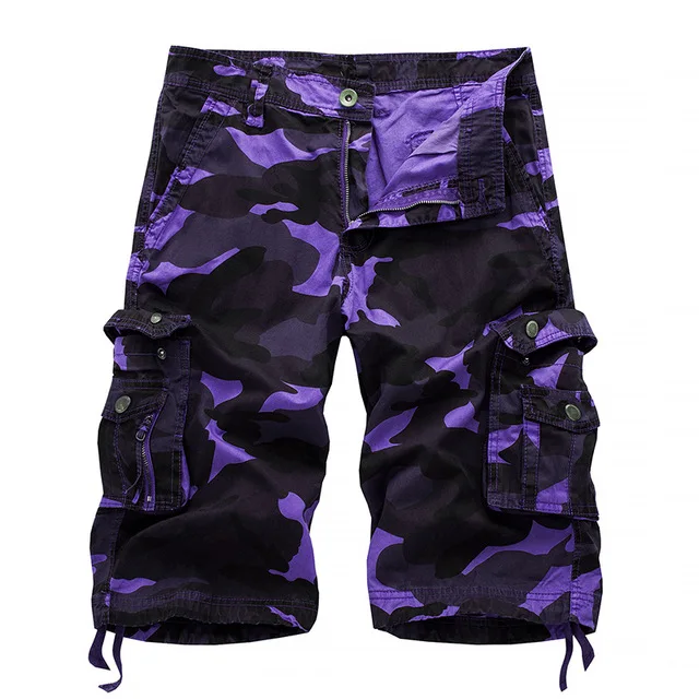 purple camo Trendyol мужские бермуды карго шорты мужские Modis камуфляж военные мужские короткие Homme тренировочные брюки хип-хоп мужские Шорты повседневные карго ткань - Цвет: purple camo