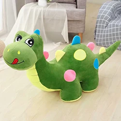 Green Милый плюшевый динозавр, игрушка, кукла, диван, динозавр, мягкая игрушка для детей, объёмные животные, динозавр, игрушка, подарок на день рождения, розовый/зеленый/синий - Цвет: Green