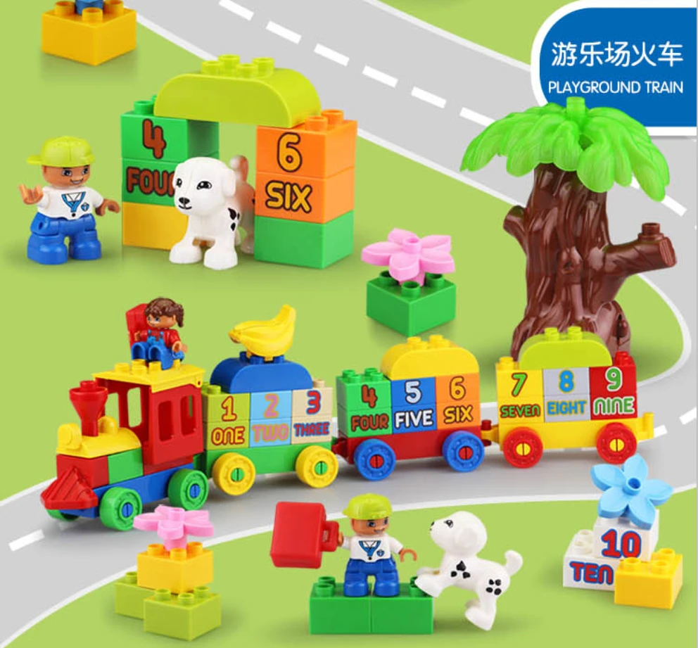 75 шт./66 шт. Детский конструктор Железнодорожный поезда|building set|compatible with legotoy building