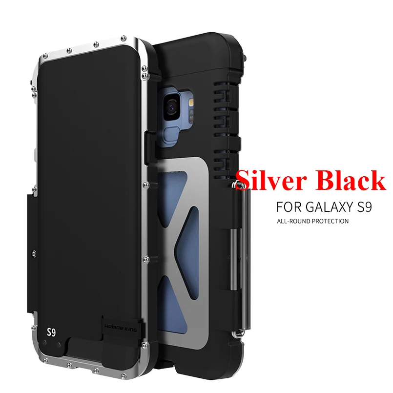 Чехол для телефона samsung Galaxy S9 Armor из нержавеющей стали сверхмощная Защитная обшивка складной чехол-подставка для samsung S9 Plus