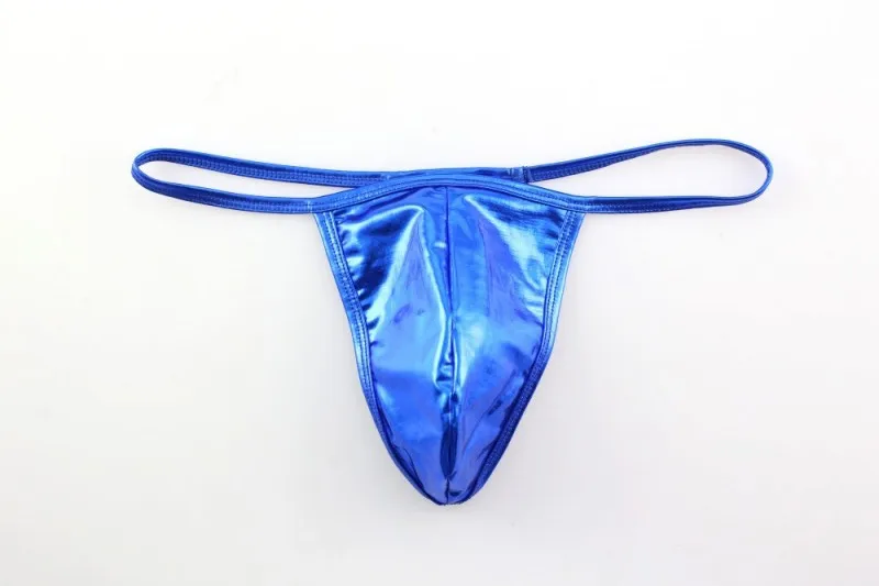 Sexy Gay Underwear Men Thongs Faux Leather G-strings Man Lingerie Solid Low Waist U Convex Pouch Panties cueca masculina S-XL |