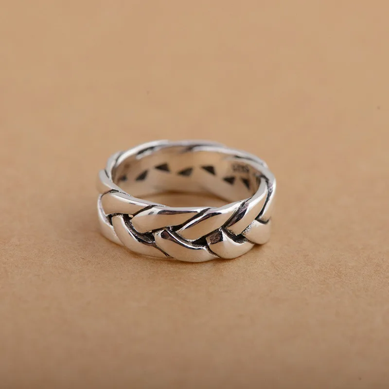 FNJ 925 пробы Серебряное кольцо anillos круглый S925 Тайский серебряные кольца для wo мужчин ювелирные изделия для мужчин большой размер