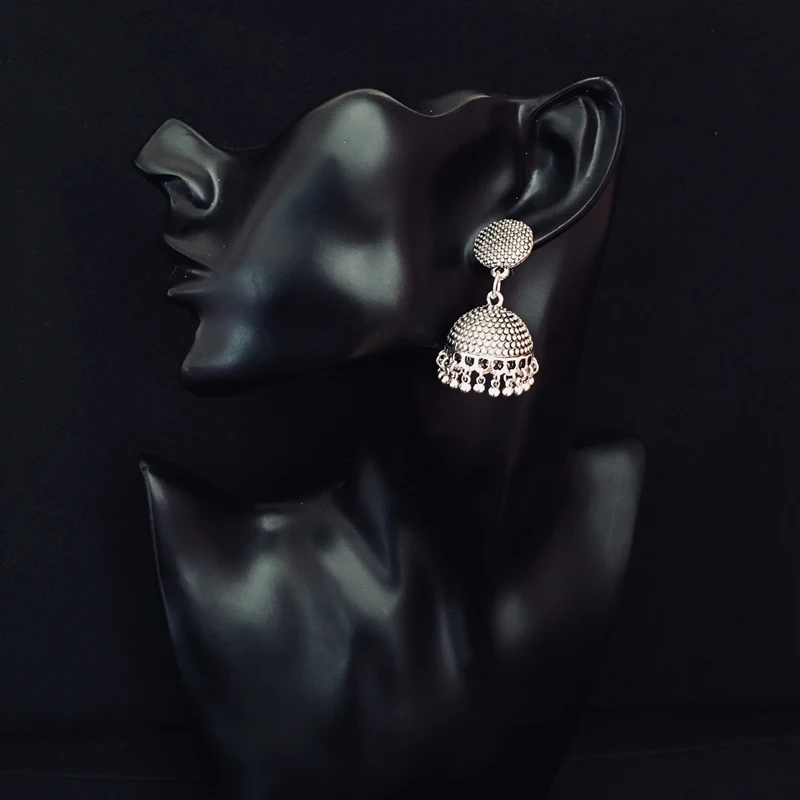 Индийская Jhumka Винтажные серьги серебряные племенные женские ювелирные изделия Таиланд Бохо пакистанский taland Nepal большой хиппи люстра подарок ox
