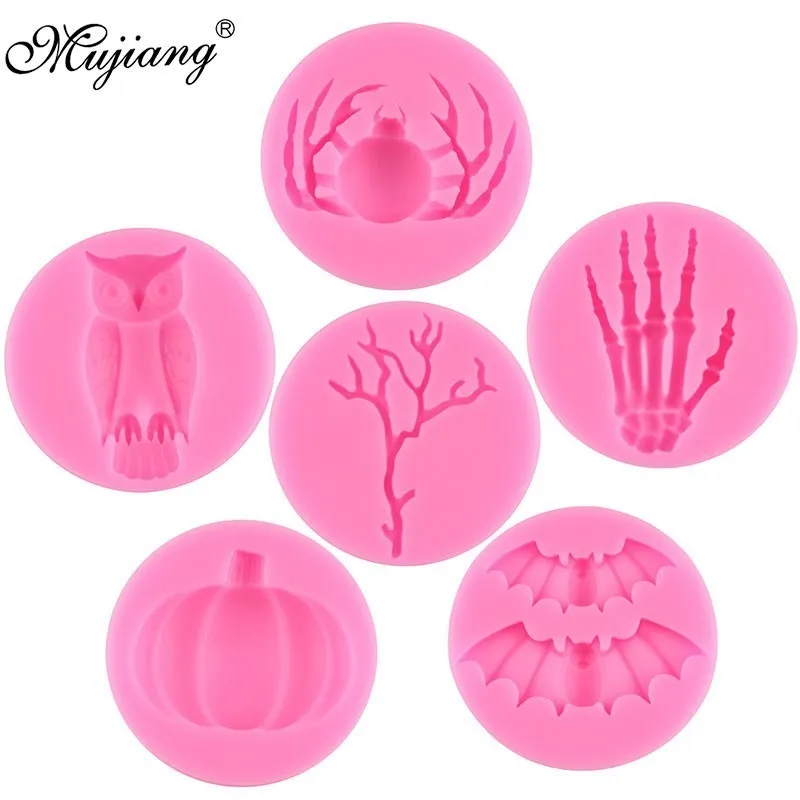 Хэллоуин Тыква силиконовая форма скелет паук Сова Летучая мышь конфеты