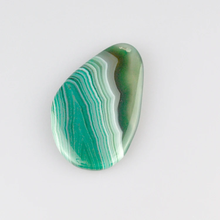 Бусины из натурального камня овальной формы в полоску для изготовления