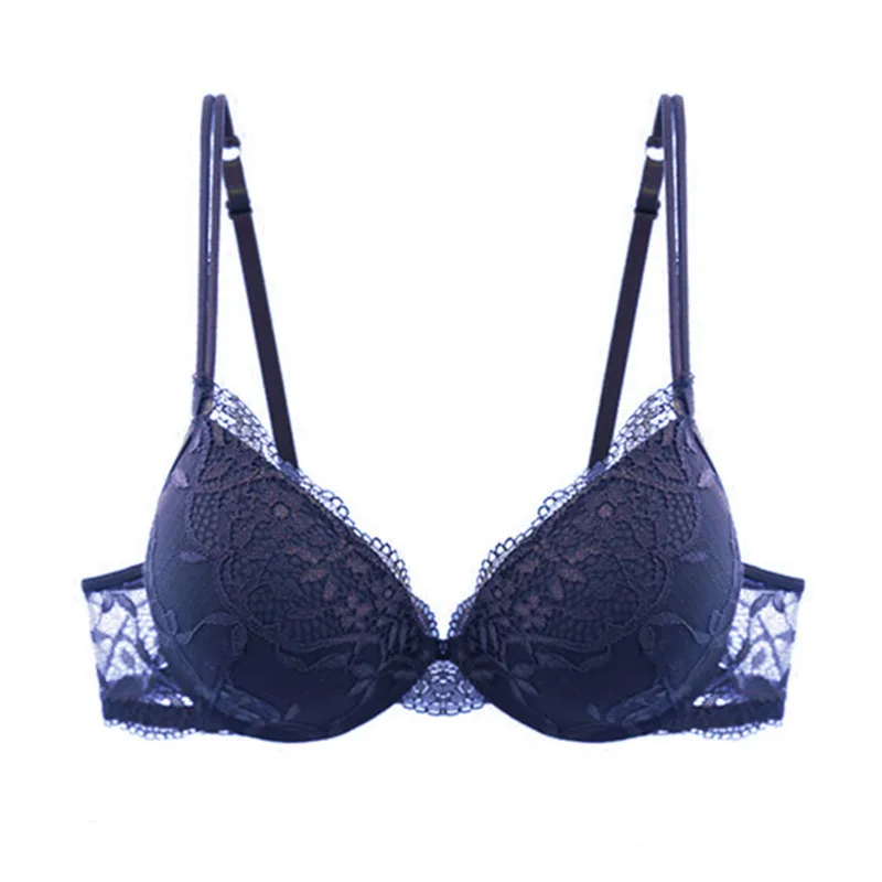 

Varsbaby Young Woman Sexy Lingerie Lace Push Up Adjustable Floral Bras