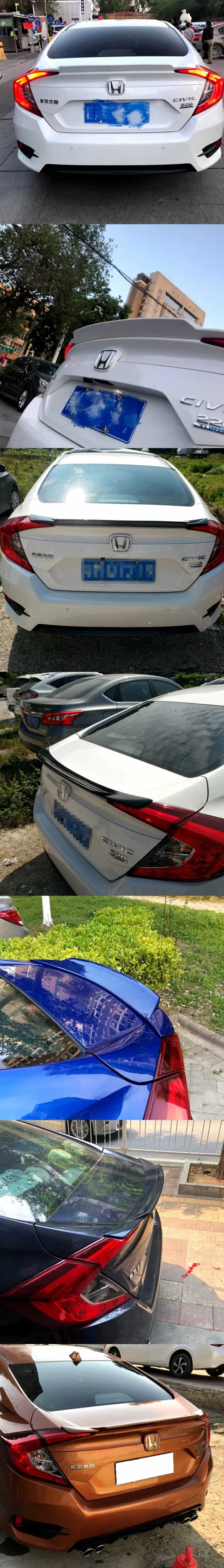 Для honda civic спойлер Высококачественный ABS материал для honda Civic спойлер несколько цветов на выбор