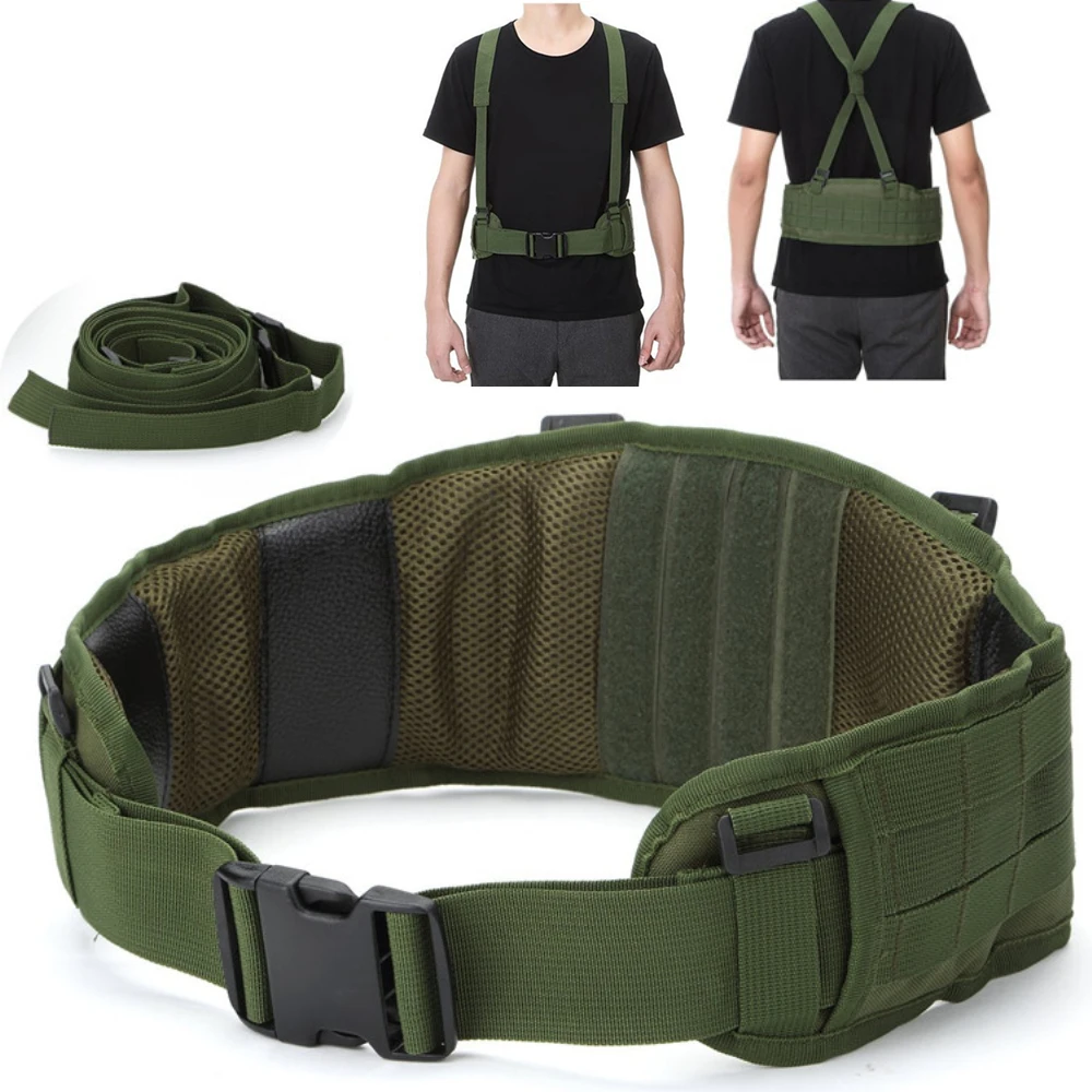 

Tactical Adjustable Nylon Girdle Military Molle Belt Army Rappelling Vest Waistband Airsoft Wargame Outdoor Hunting Accessories