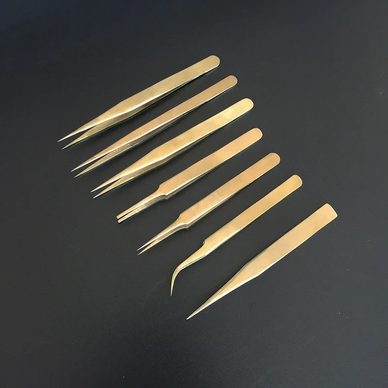 

100% Профессиональные Антистатические Антикоррозийные пинцеты для ресниц из нержавеющей стали супер жесткий инструмент для наращивания рес...