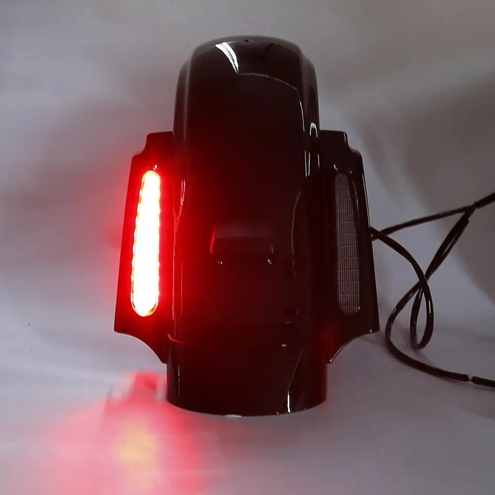 

Motorcycle Black LED Light Rear Fender Fascia Set For Harley Touring Road King Electra Glide Road Street Glide 2009-2013 2012