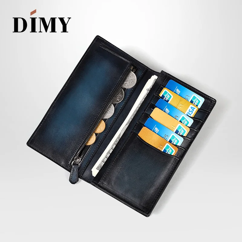 Dimy кошелек из натуральной кожи Мужской винтажный Кредитная карта зажим для