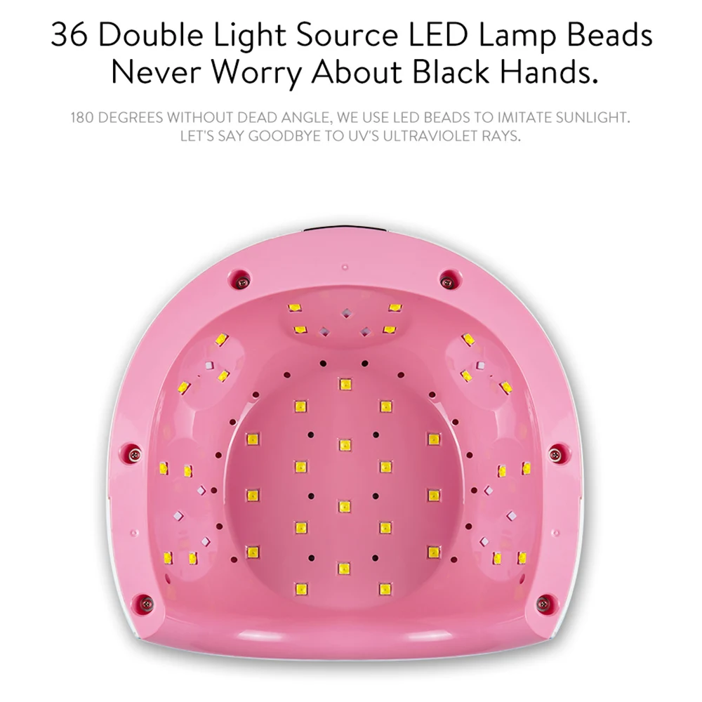 80W Smart Nail Lamp Dryer UV LED Curing Lamps with Automatic Sensor Fingernail &amp Toenail Gel Tool | Красота и здоровье