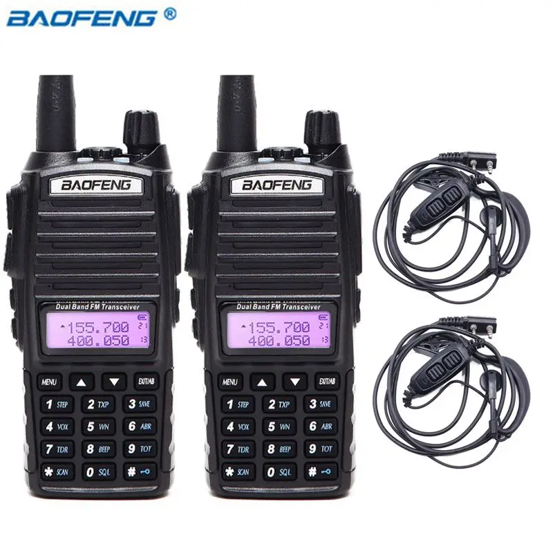 

2 шт., портативная рация BaoFeng, 5 Вт, VHF/UHF