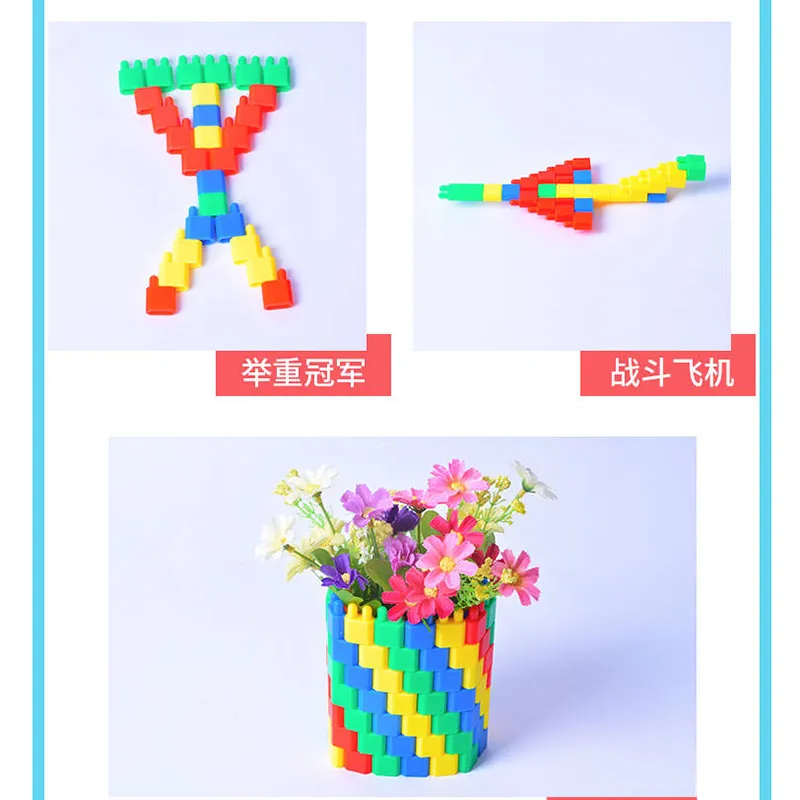 100 шт. DIY Детские сборные строительные блоки Обучающие игрушки детские